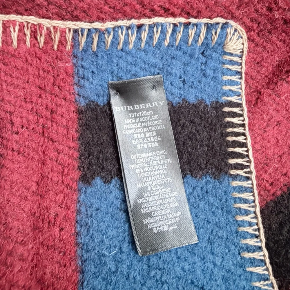 Burberry Prorsum Wool/Cashmere Mega Check Cape Poncho - Picture 6 of 10